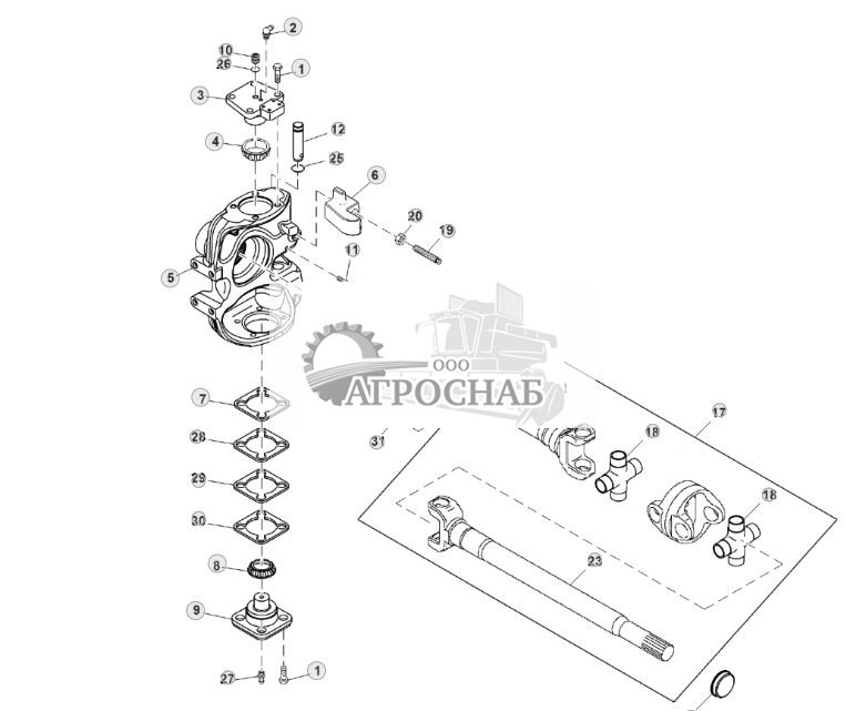 Рычаг и кулак рулевого управления, с MFWD - ST121847 528.jpg